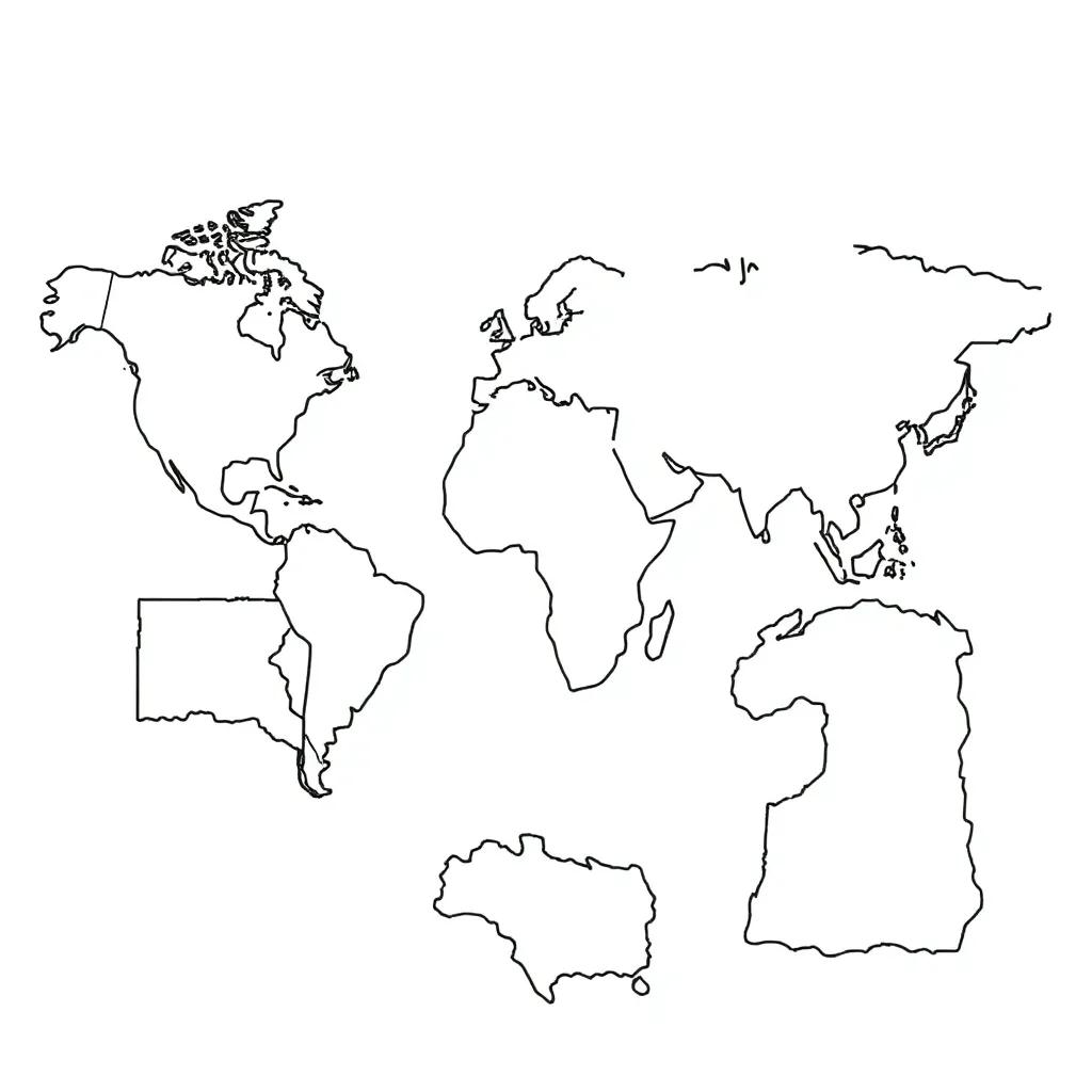Countries Of The World Coloring Pages
