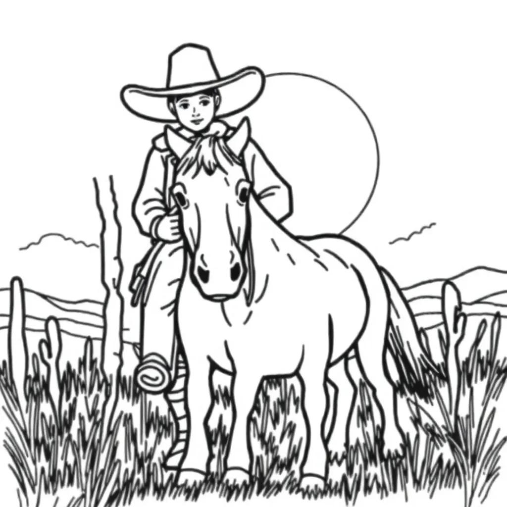 Country Western Coloring Pages For Adults
