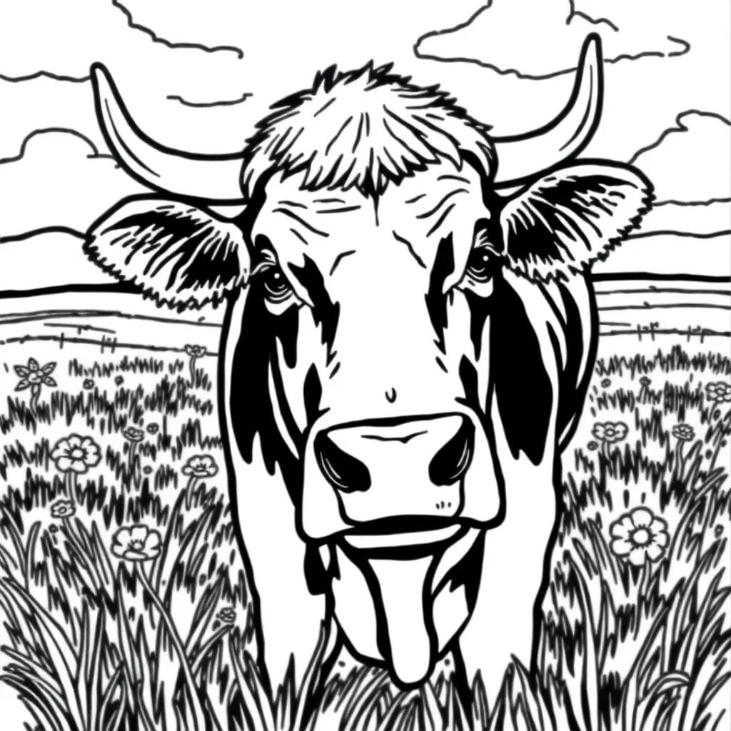 Cow Coloring Pages For Adults