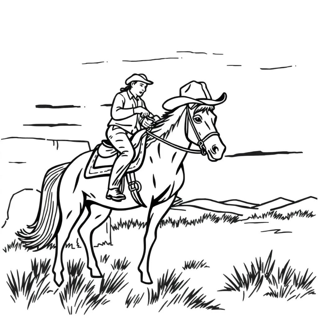 Cowboy Coloring Pages Printable