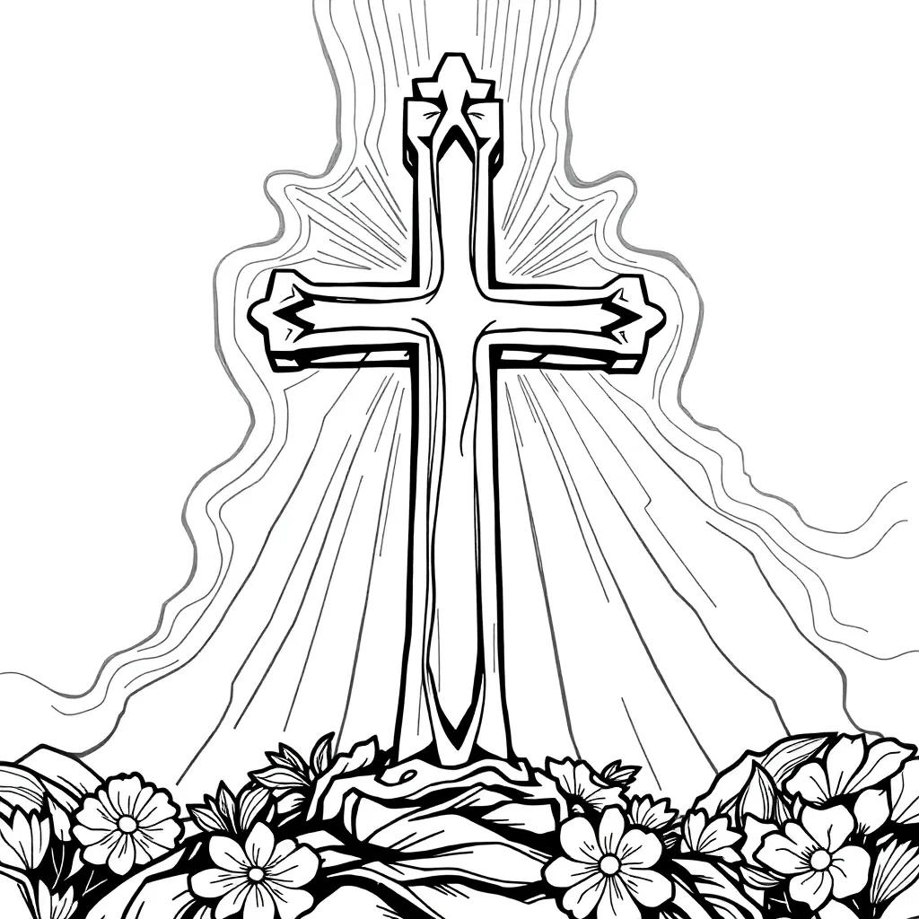 Cross Coloring Pages For Adults