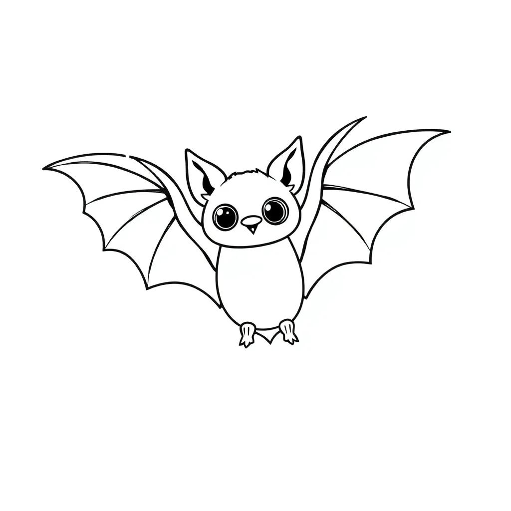 Cute Bat Coloring Pages