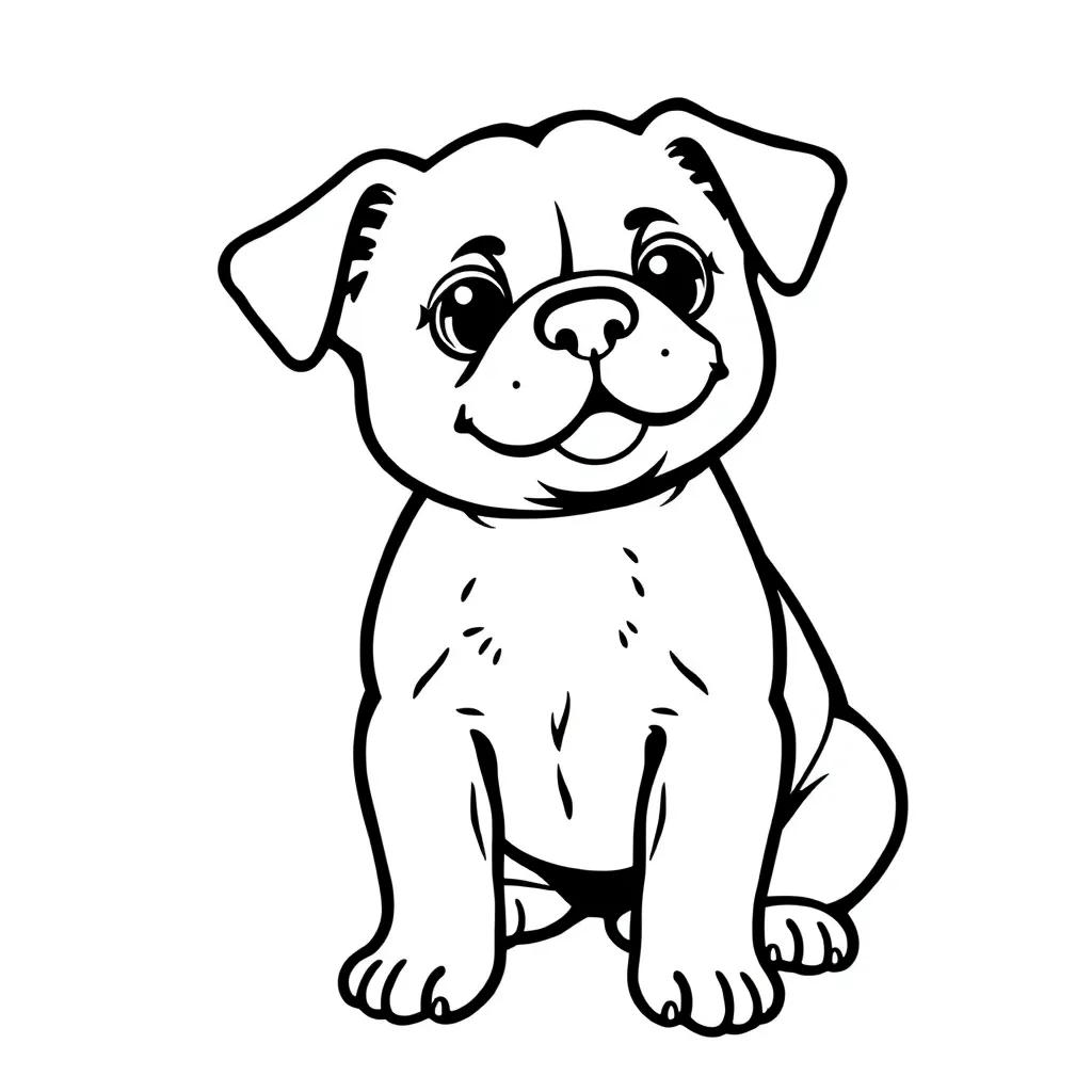 Cute Dog Printable Coloring Pages
