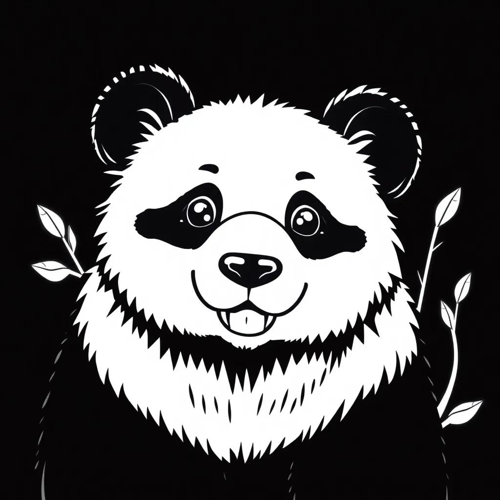 Cute Panda Coloring Page