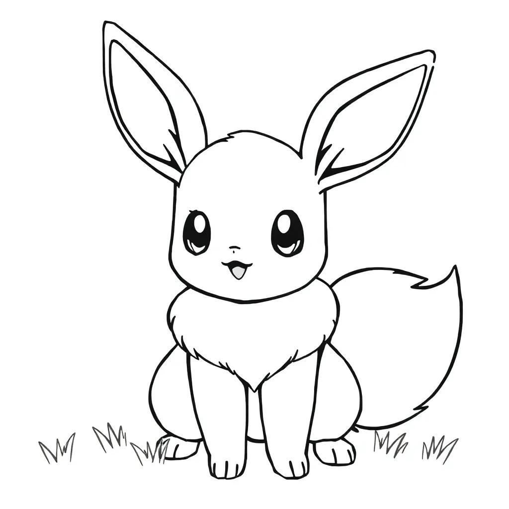 Cute Eevee Coloring Pages