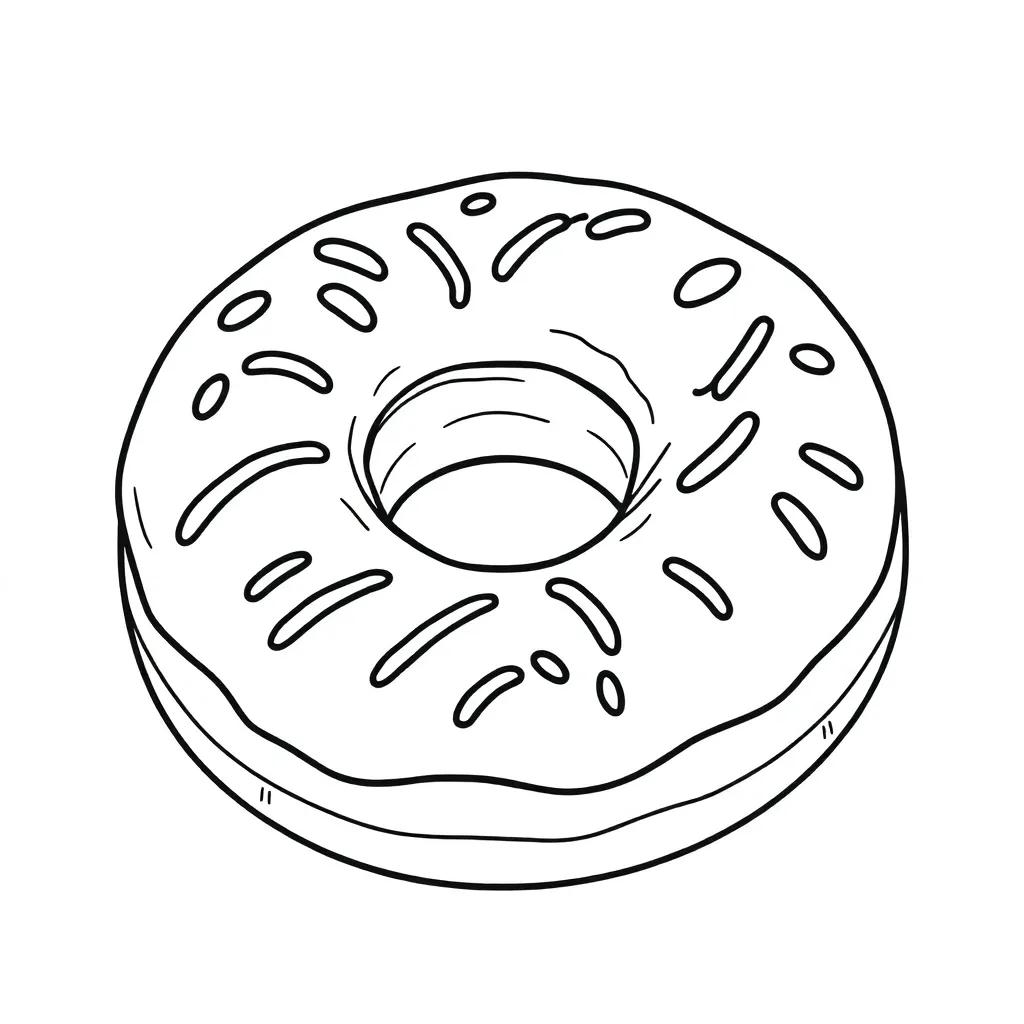 Cute Doughnut Coloring Pages