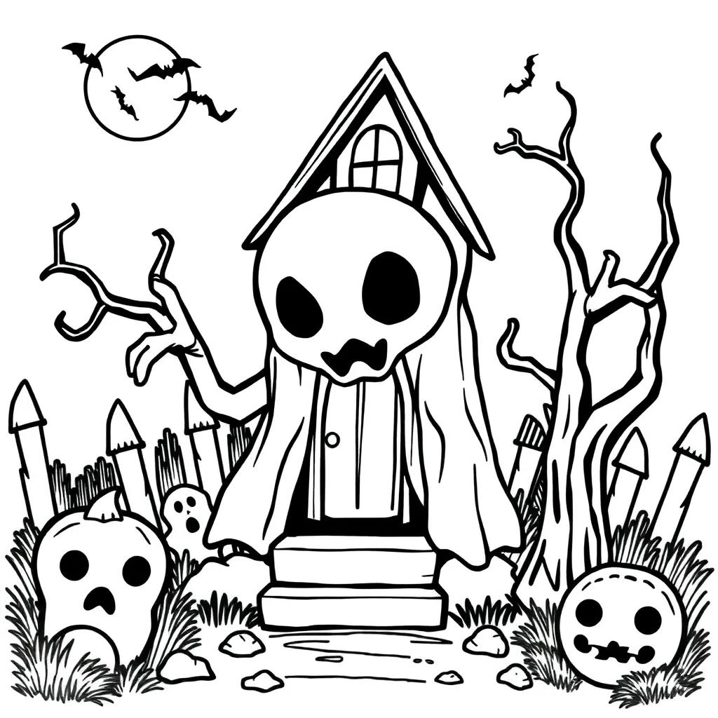 Cute Horror Coloring Pages