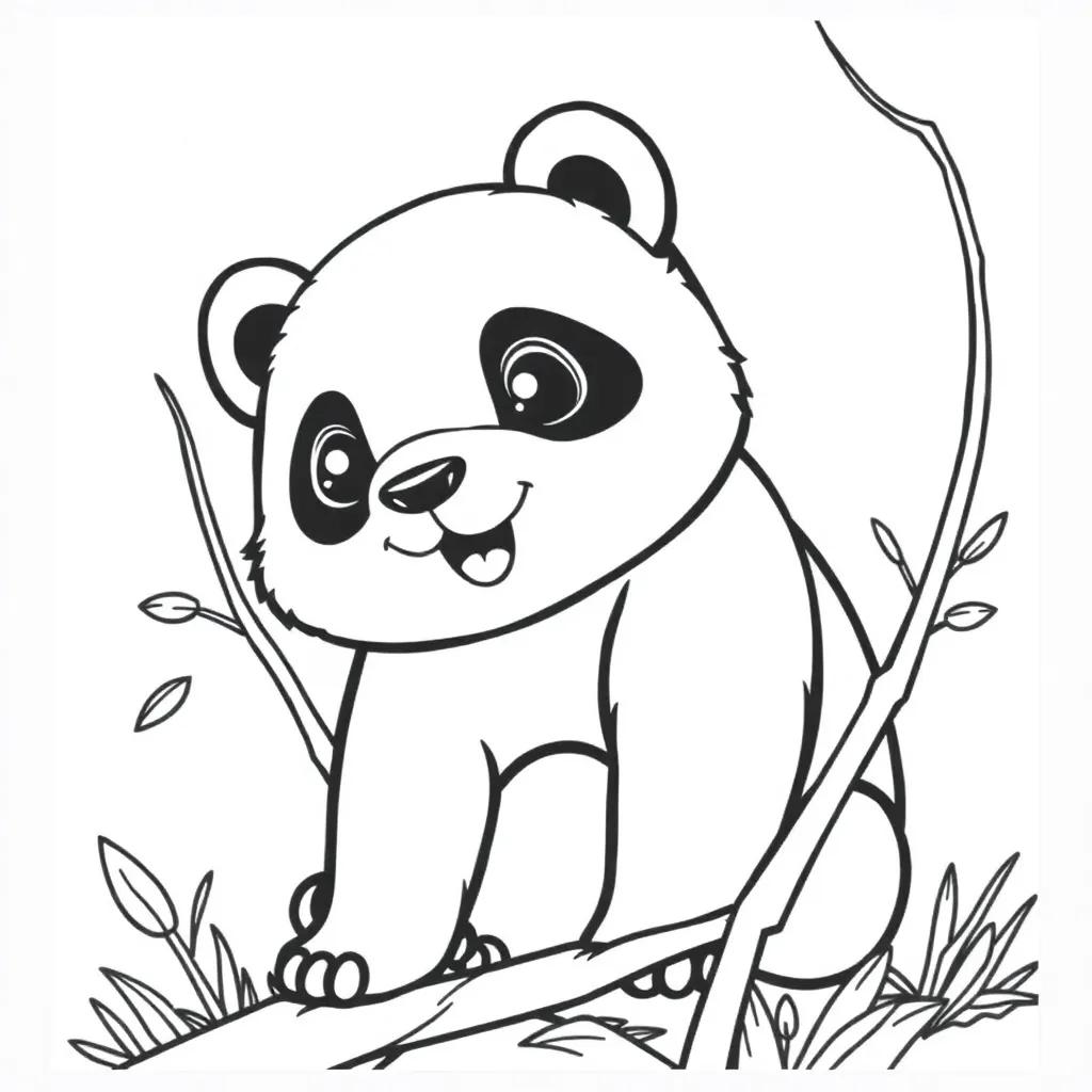 Cute Panda Coloring Pages Printable