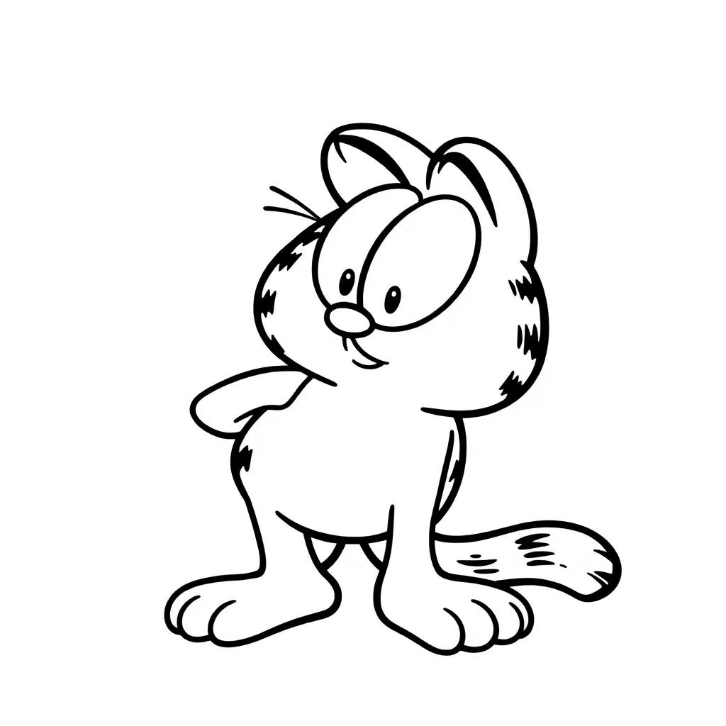 Cute Garfield Coloring Pages