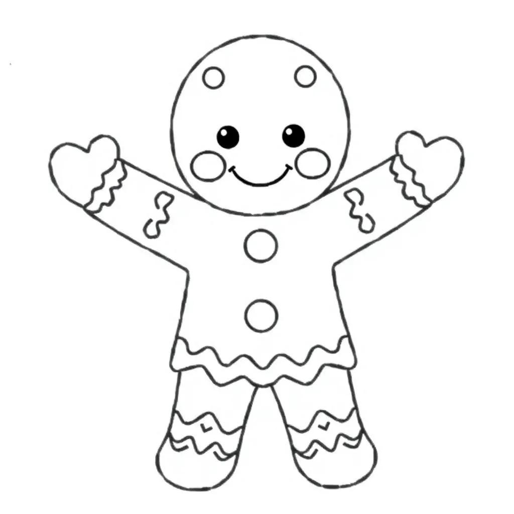Cute Gingerbread Man Coloring Pages