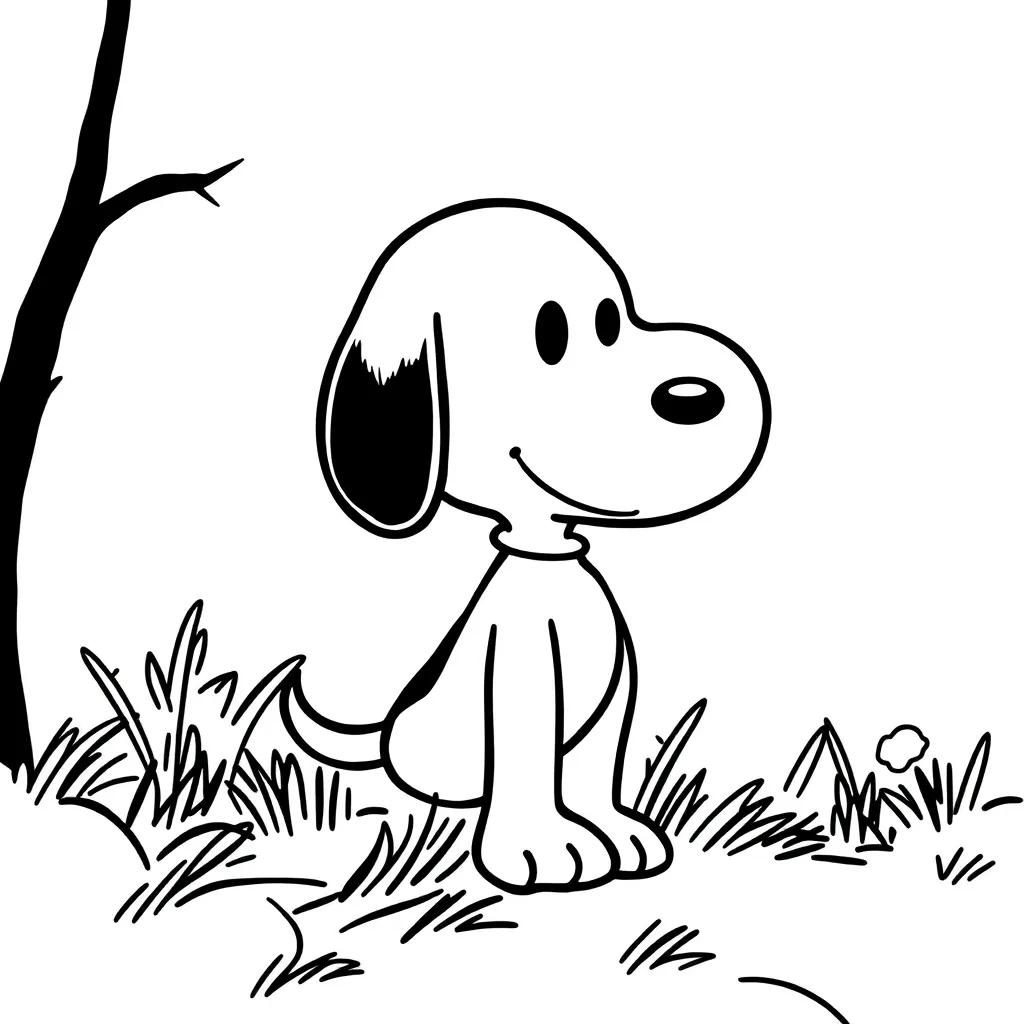 Cute Snoopy Coloring Pages