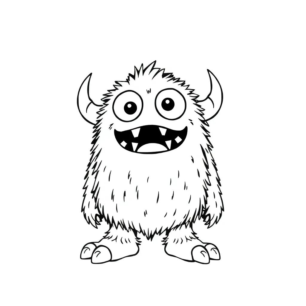 Cute Monster Coloring Page