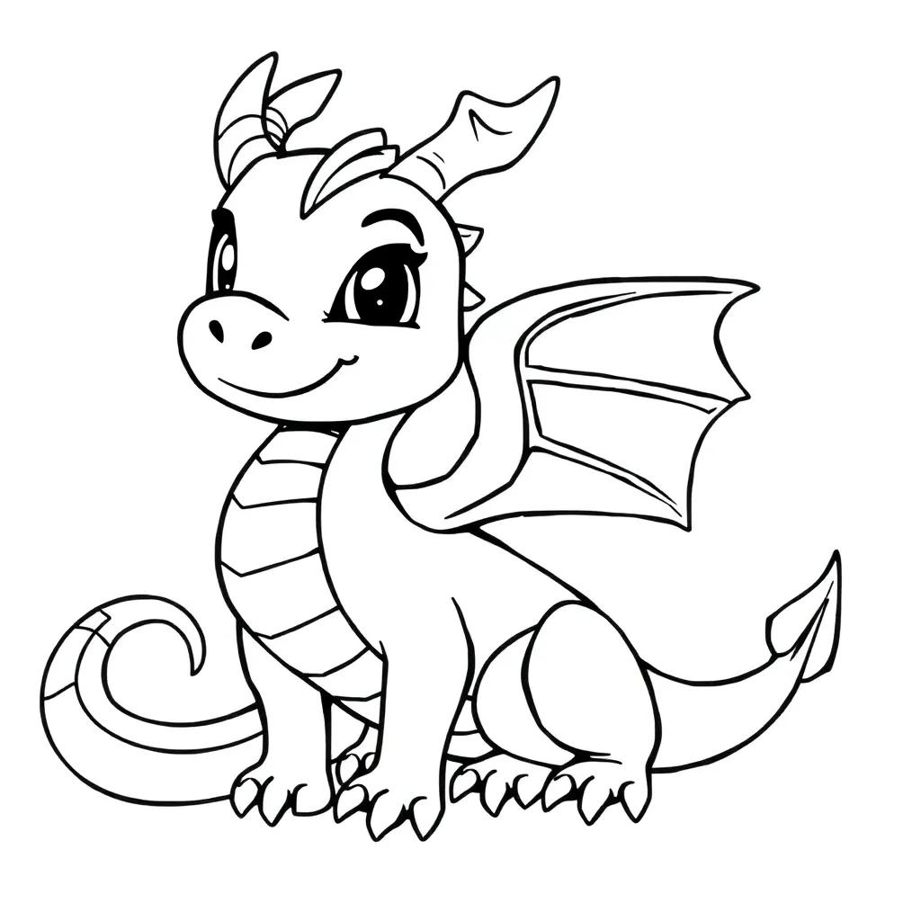 Cute Dragon Coloring Pages Printable