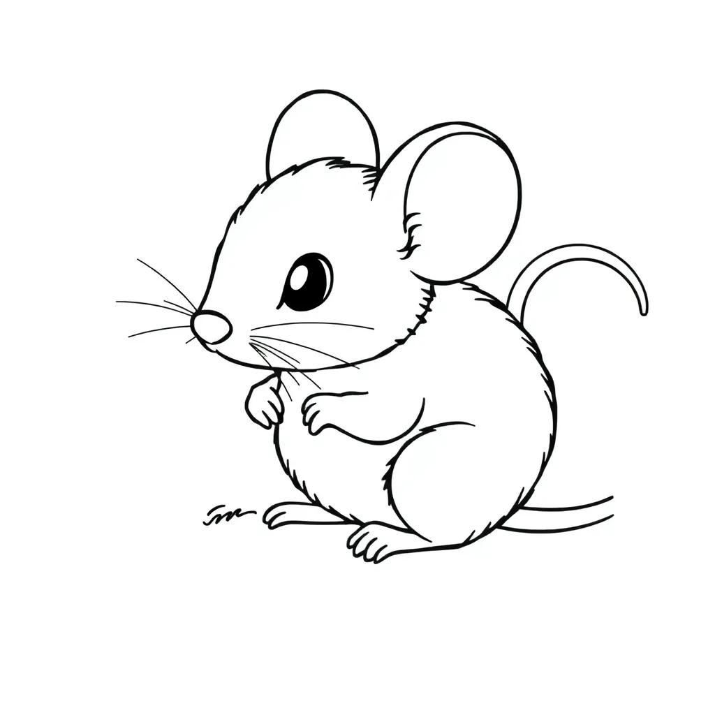 Cute Mice Coloring Pages