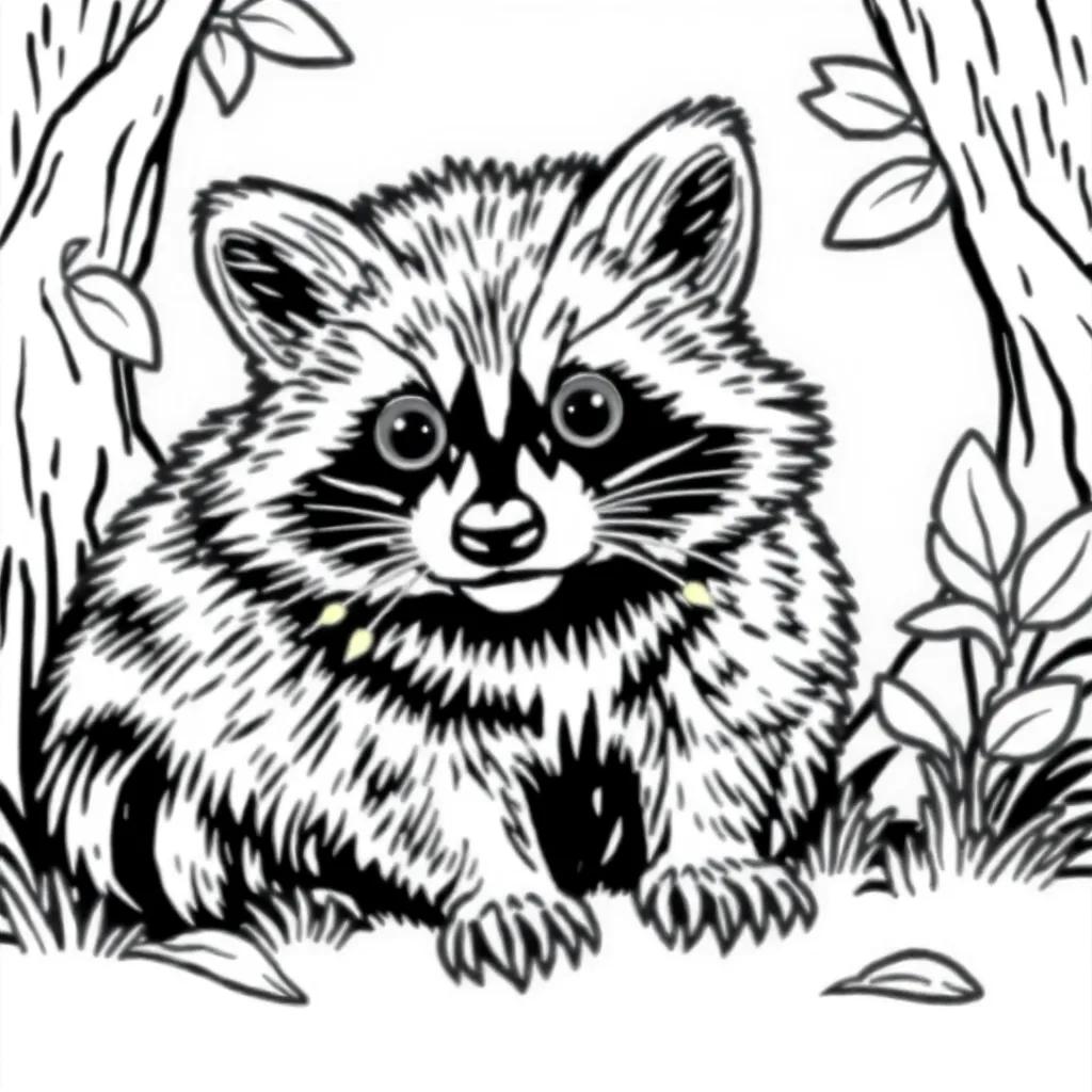 Cute Raccoon Coloring Pages Cute Raccoon Coloring Pages