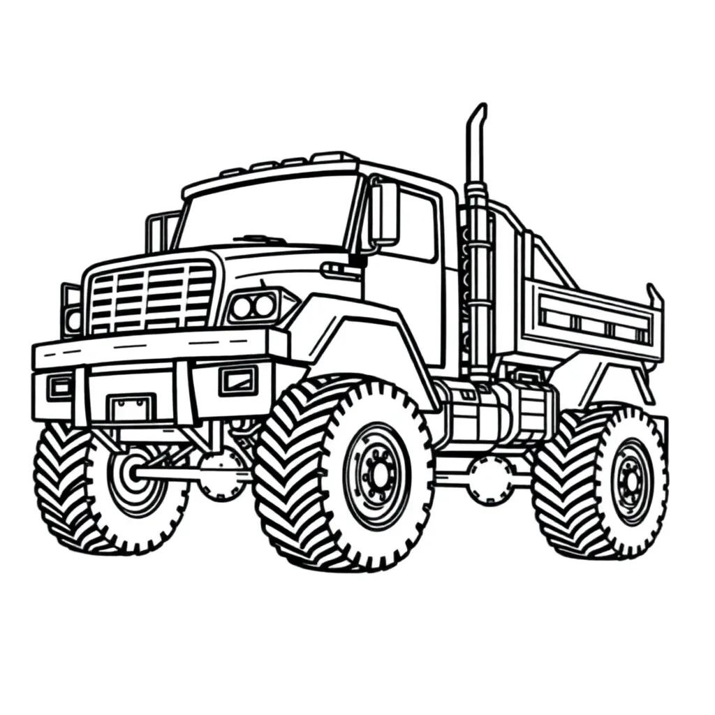 Cyber Truck Coloring Pages
