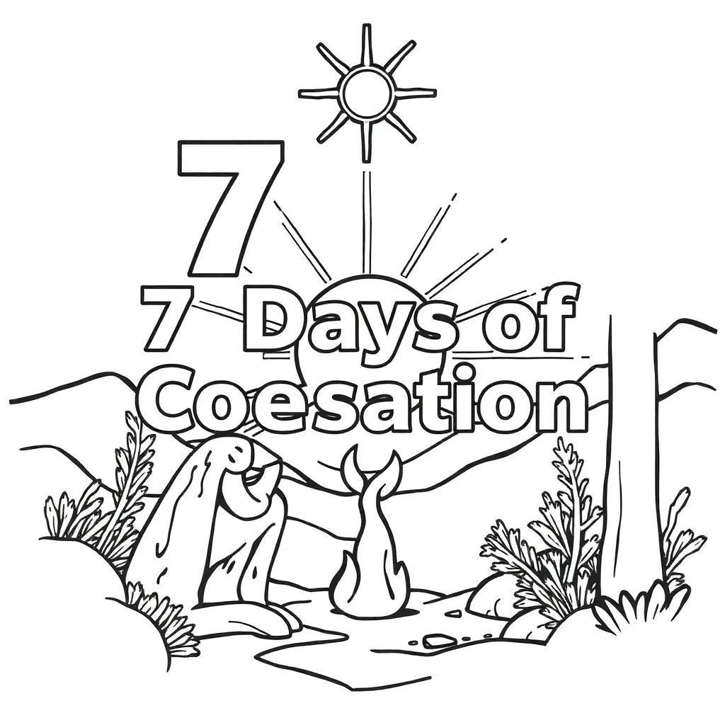 7 Days Of Creation Coloring Page