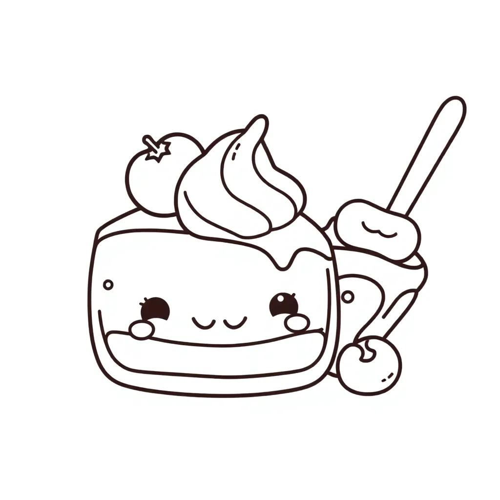 Dessert Kawaii Food Coloring Pages
