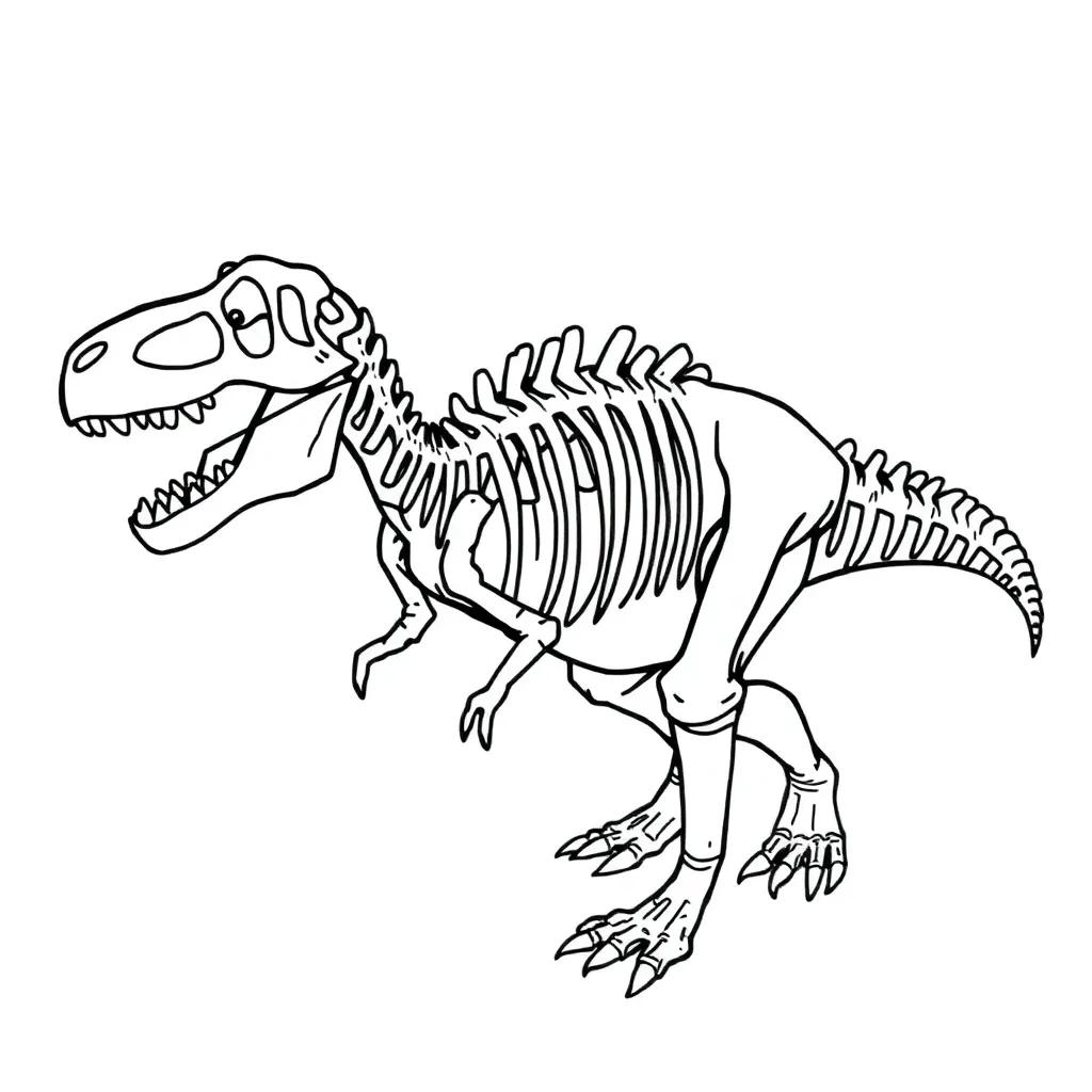 Dinosaur Bones Coloring Pages