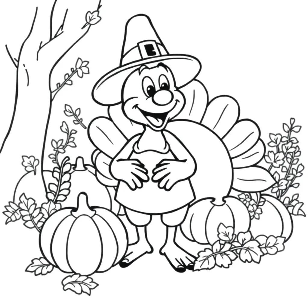Disney Coloring Pages Thanksgiving