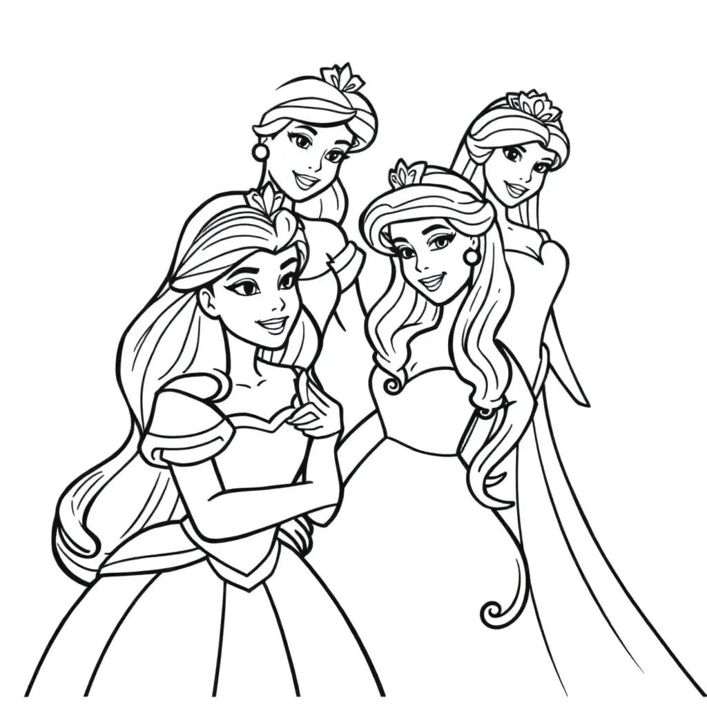 Disney Princesses Printable Coloring Pages