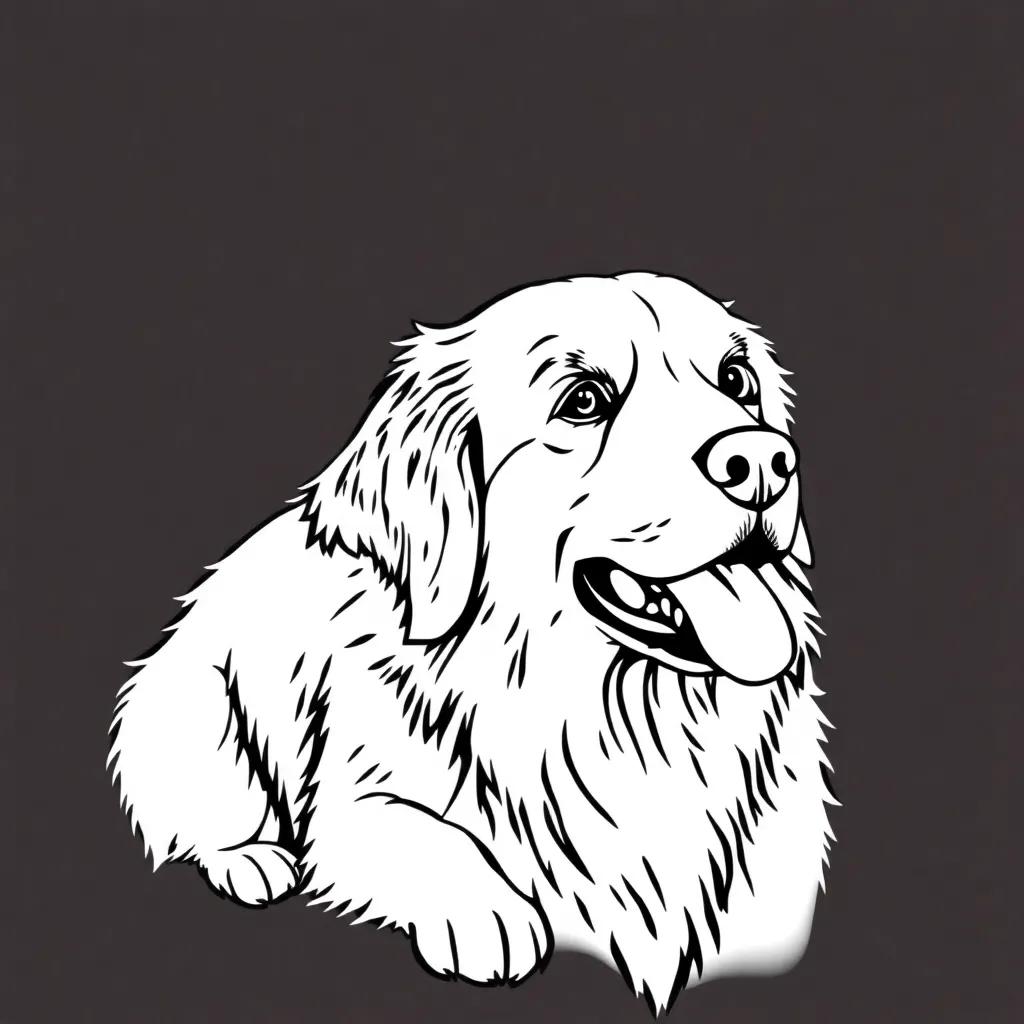 Dog Coloring Pages Golden Retriever