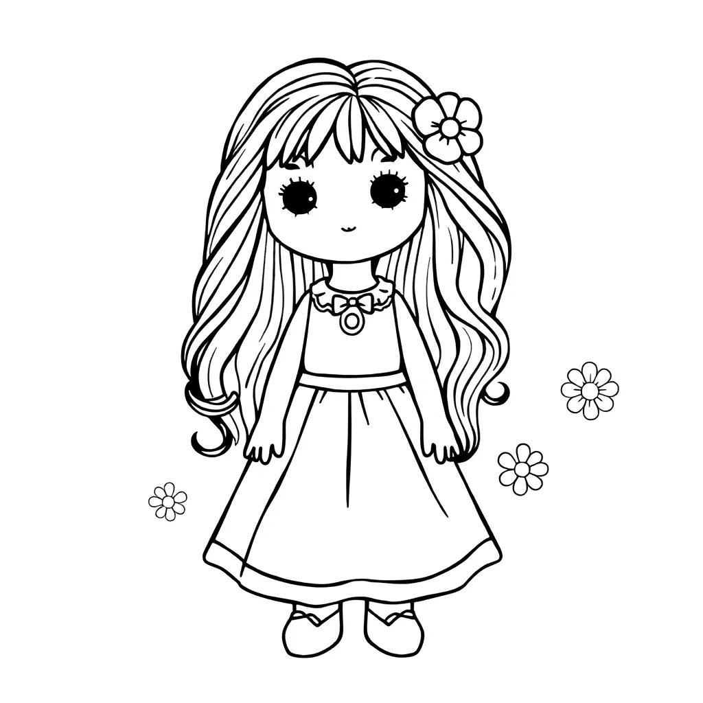 Doll Printable Coloring Pages