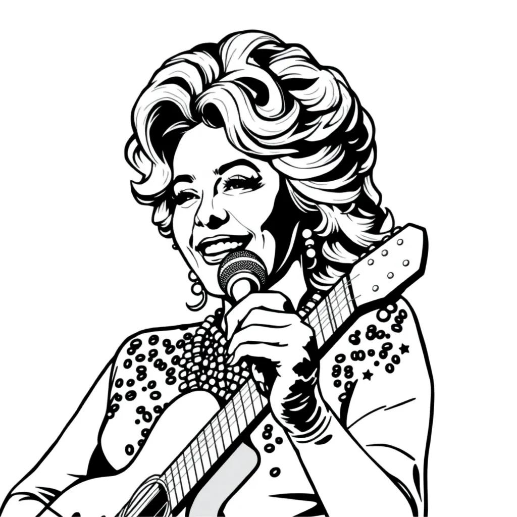 Dolly Parton Coloring Pages