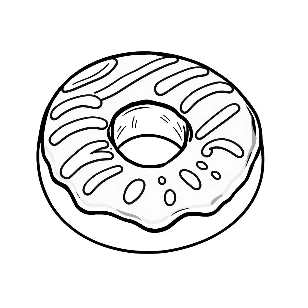 Donut Printable Coloring Pages