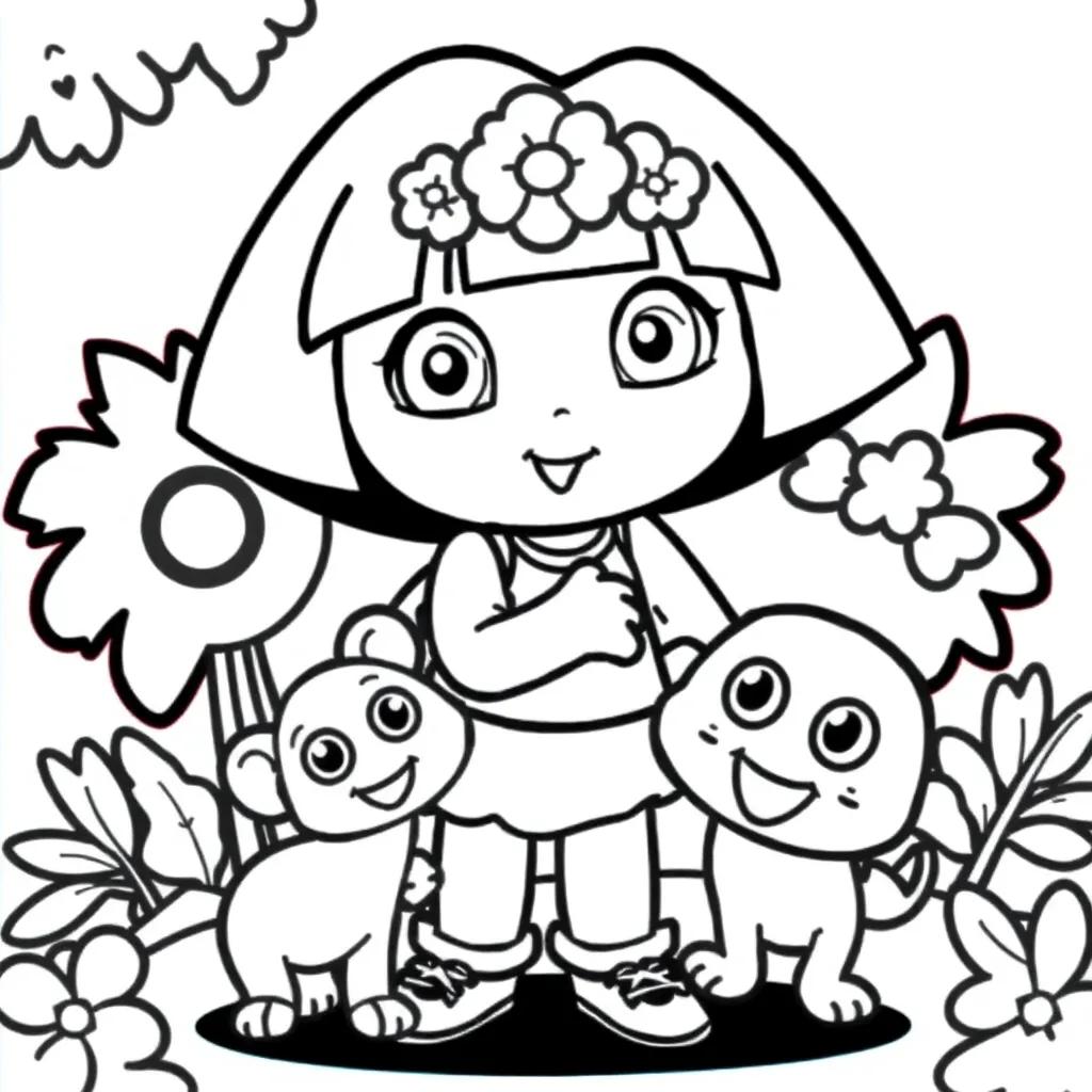 Dora And Friends Coloring Pages
