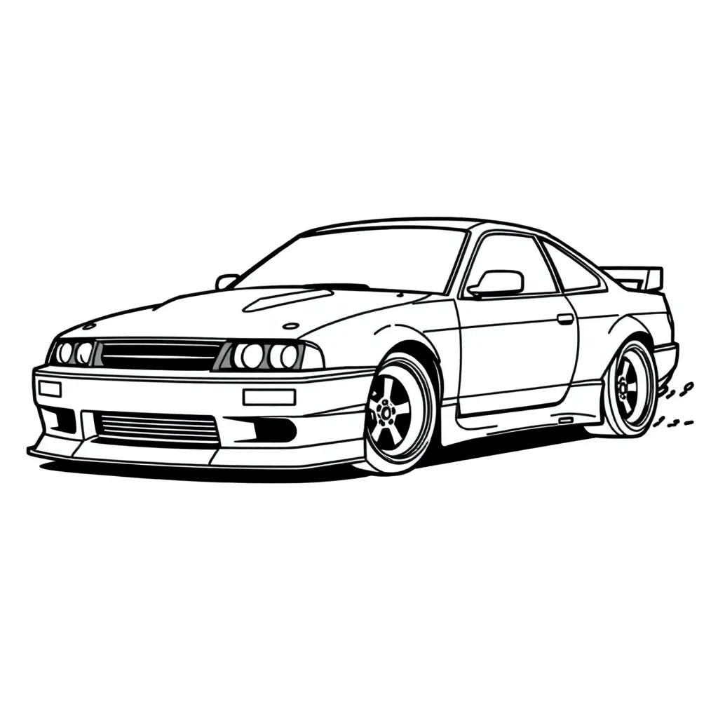 Drift Car Coloring Pages