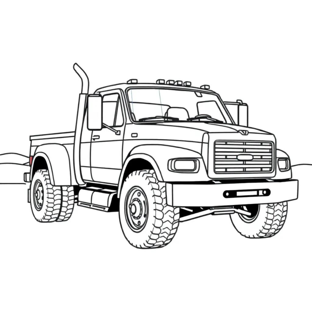 Dually Truck Coloring Pages
