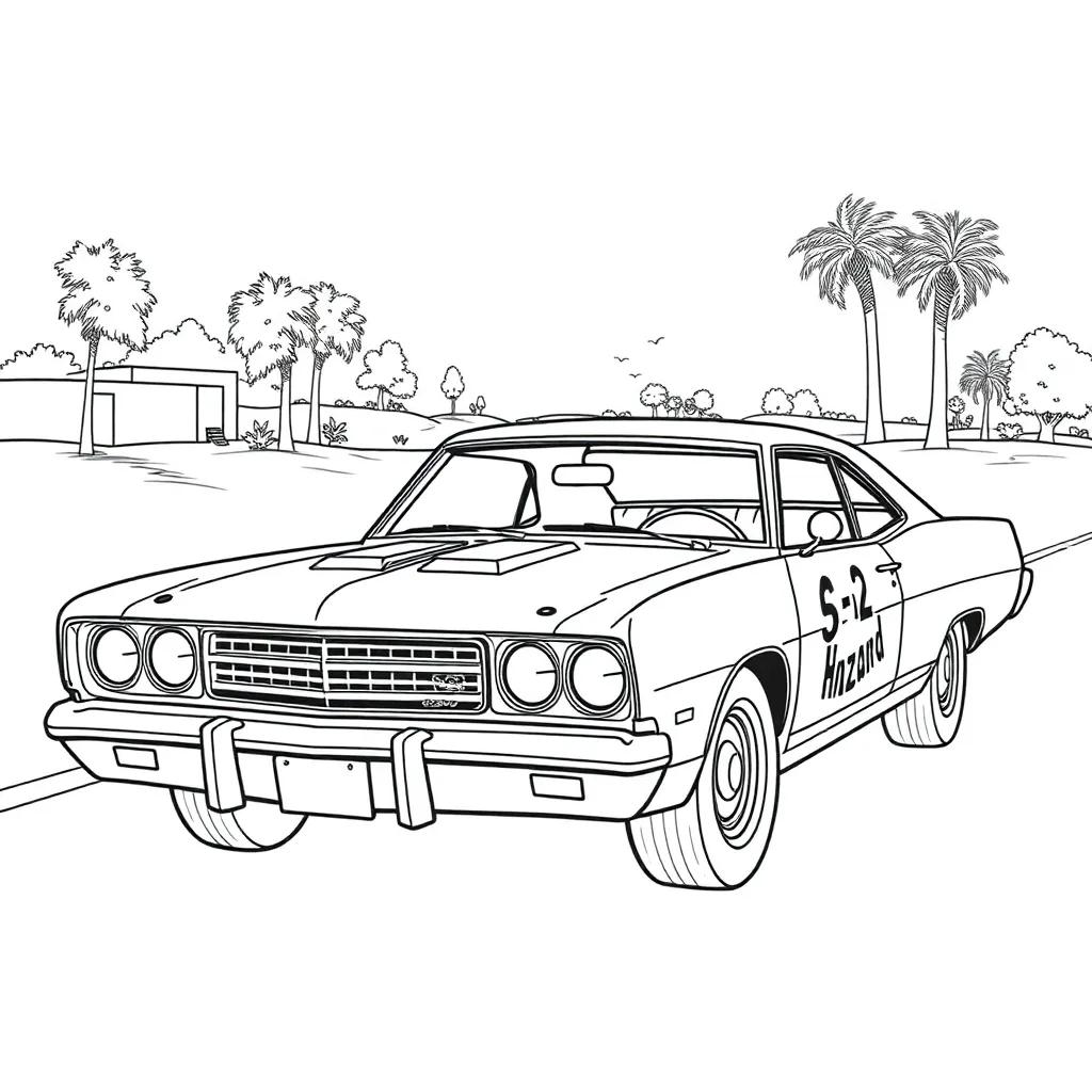 Dukes Of Hazzard Coloring Pages