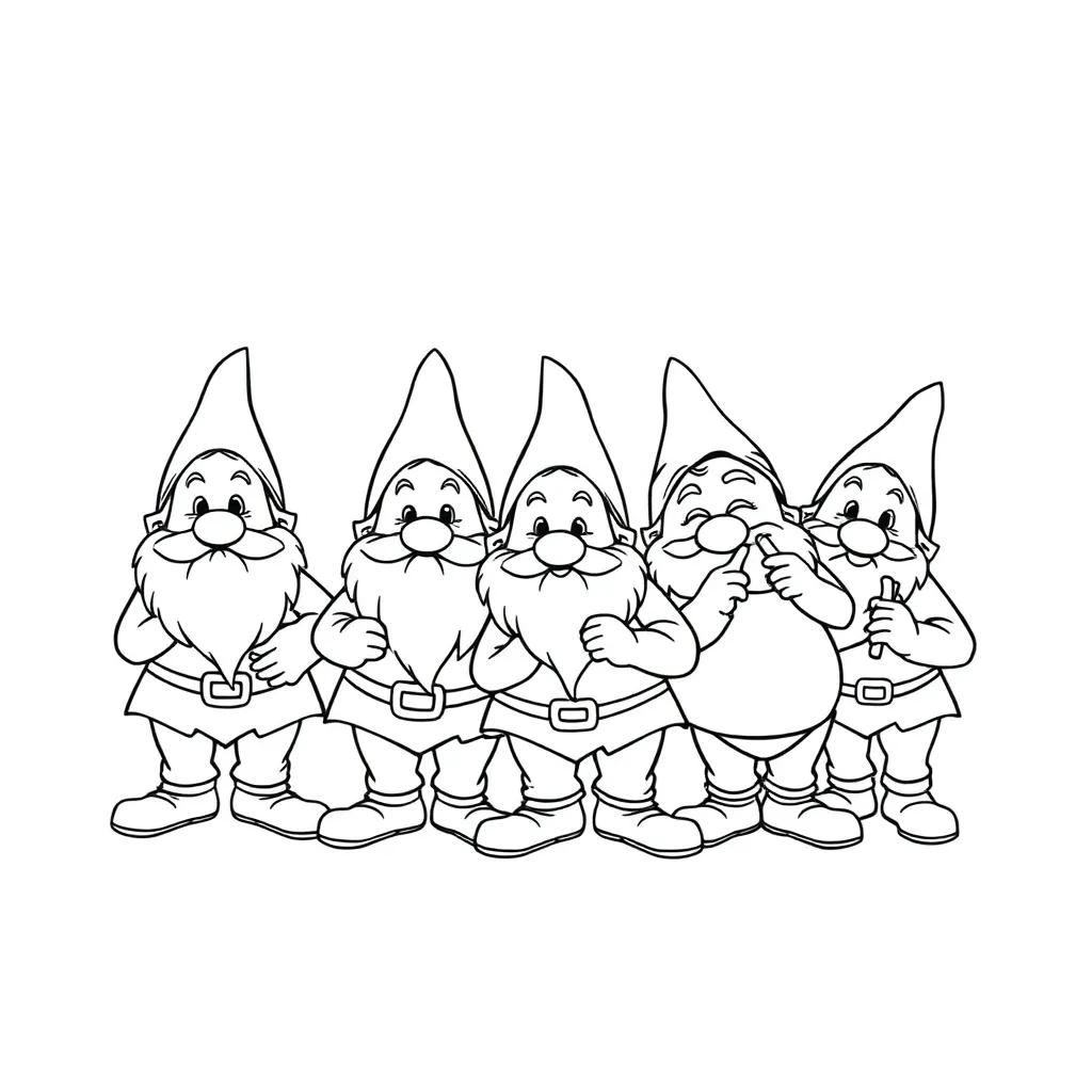 7 Dwarfs Coloring Pages