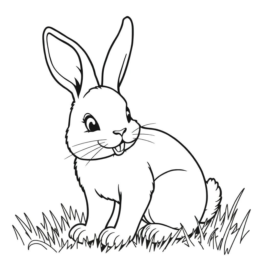 Easter Bunny Color Page Printable