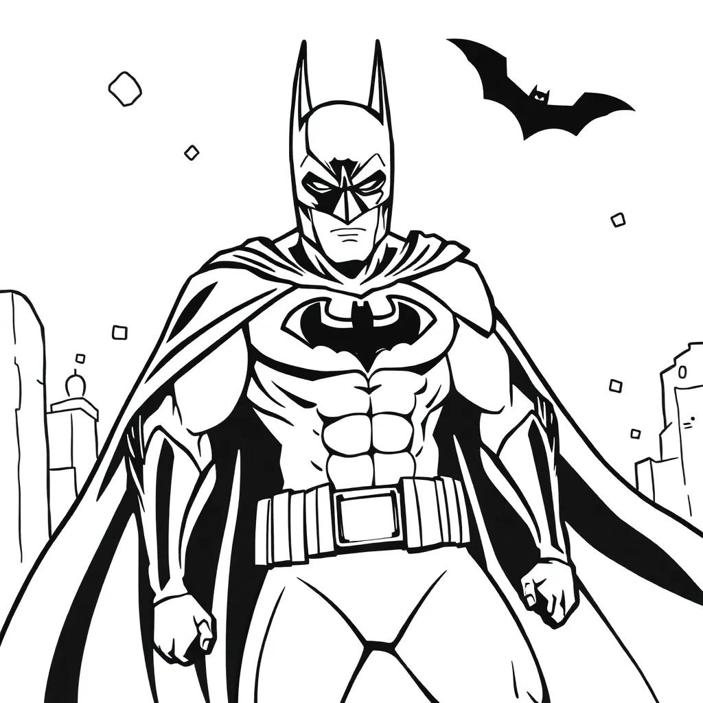 Easy Batman Coloring Pages
