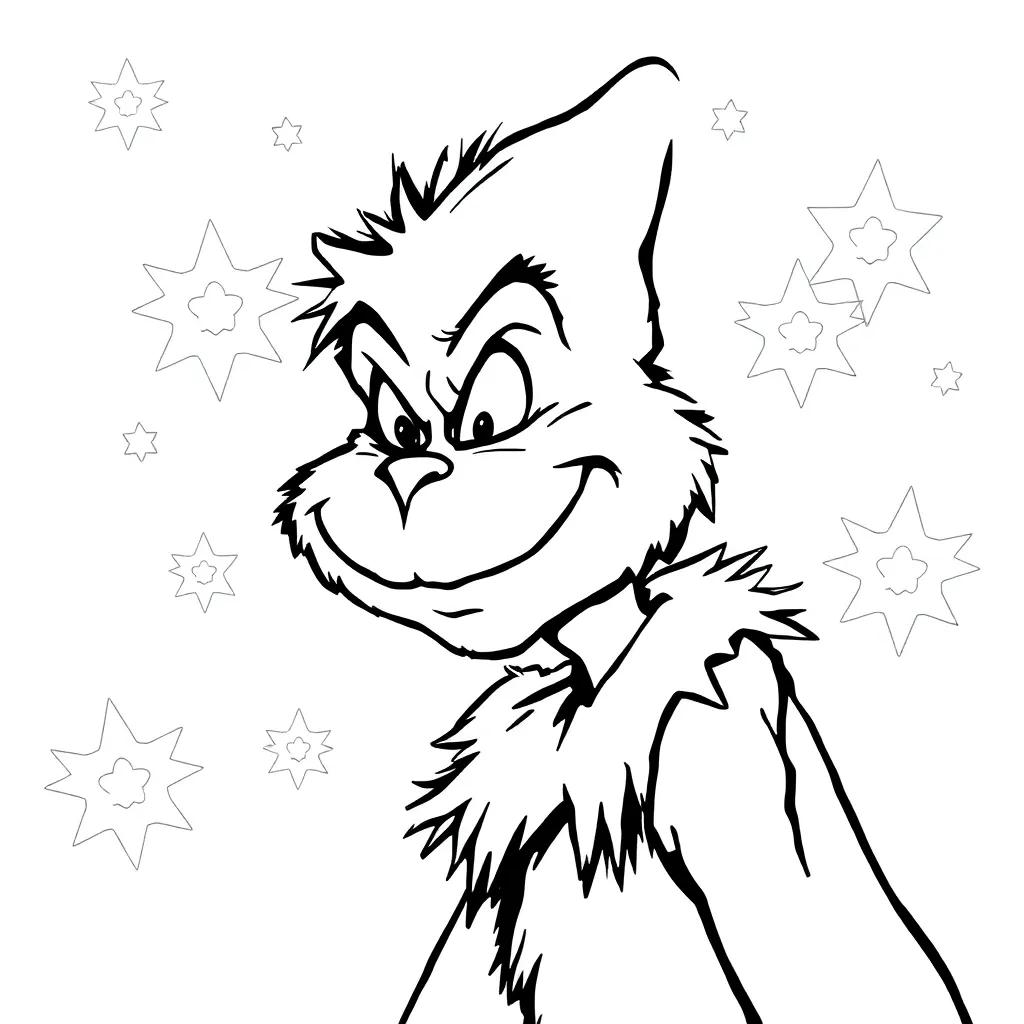 Easy The Grinch Coloring Pages