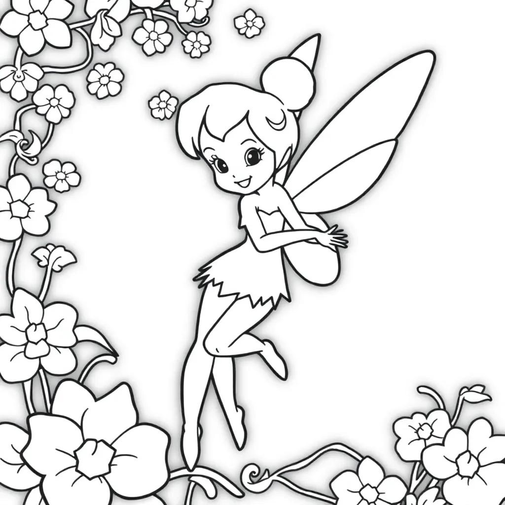 Easy Tinkerbell Coloring Pages Easy Tinkerbell Coloring Pages