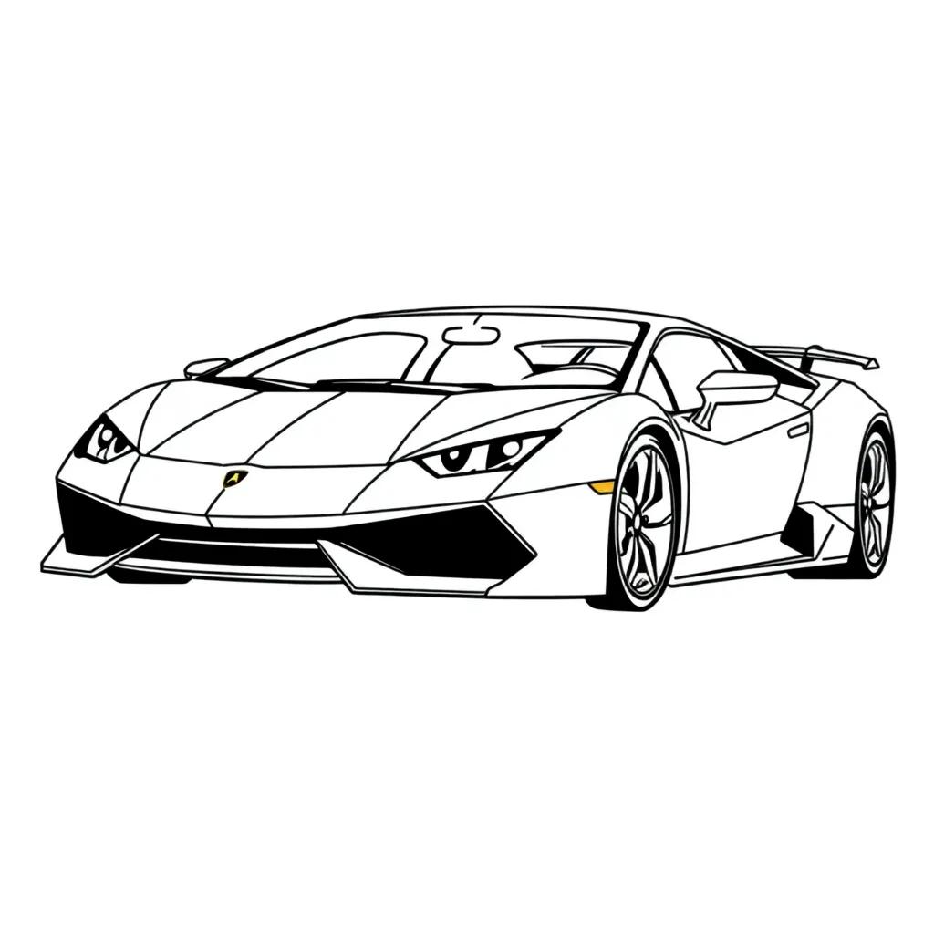 Easy Lamborghini Coloring Pages