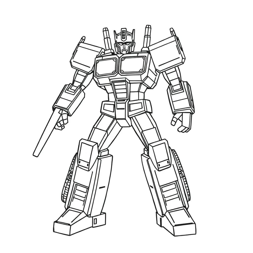 Easy Transformers Coloring Pages
