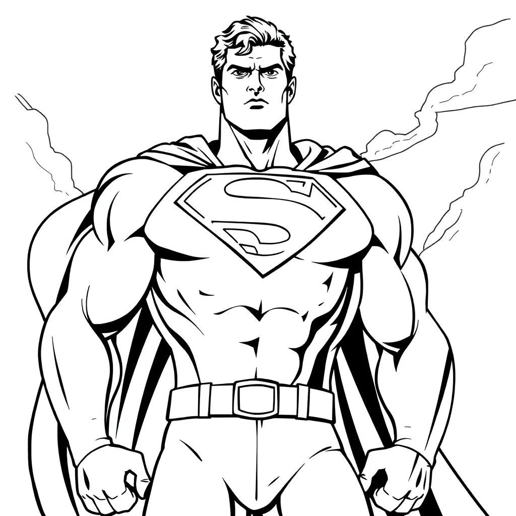 Easy Superman Coloring Pages
