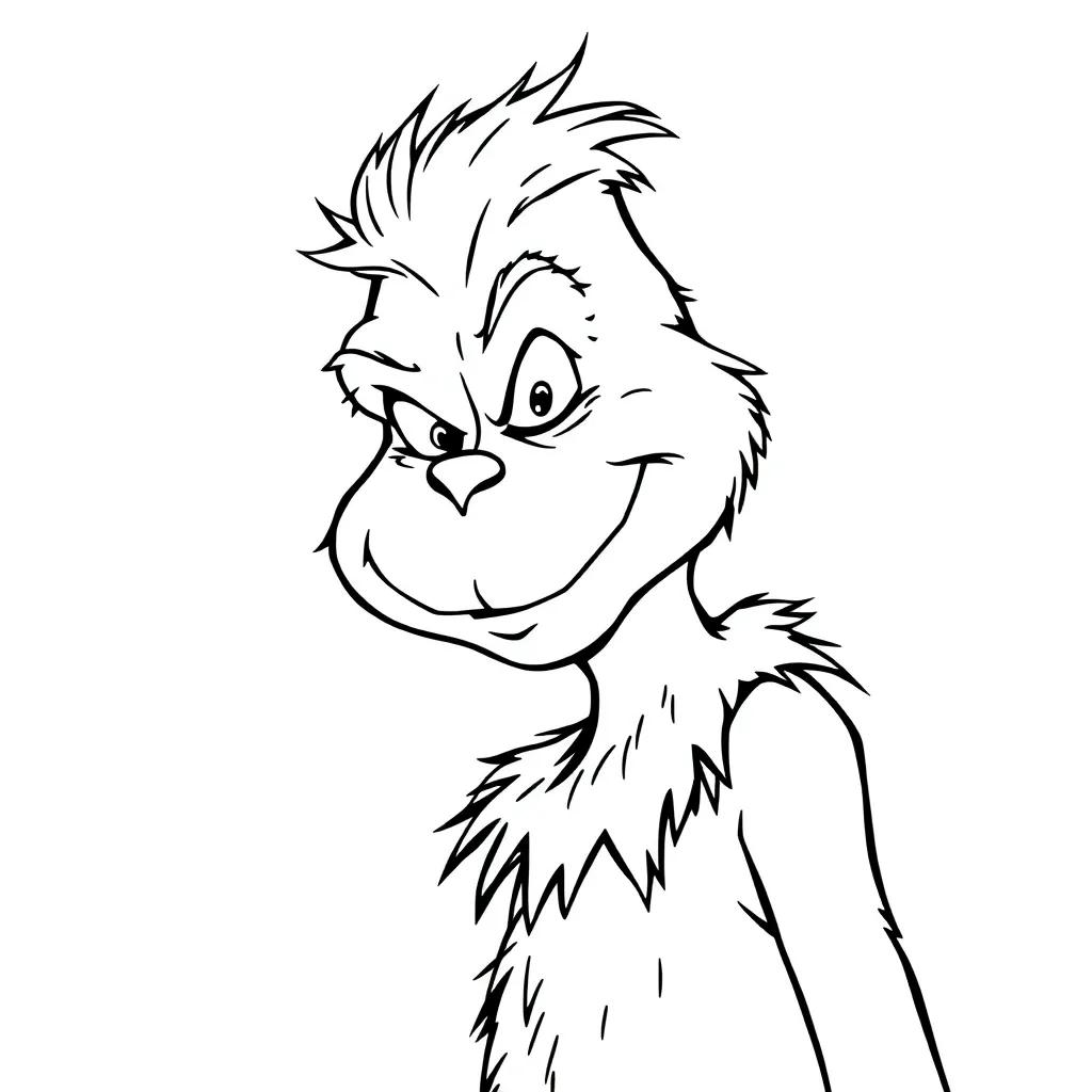 Easy Grinch Coloring Page