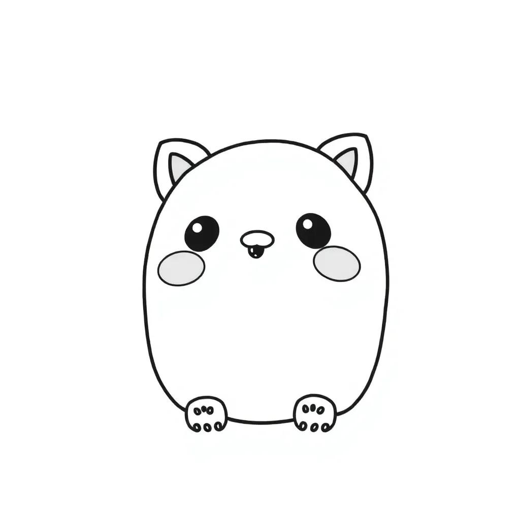 Easy Kawaii Coloring Pages