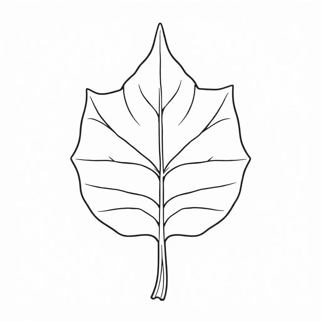 Easy Leaf Coloring Pages