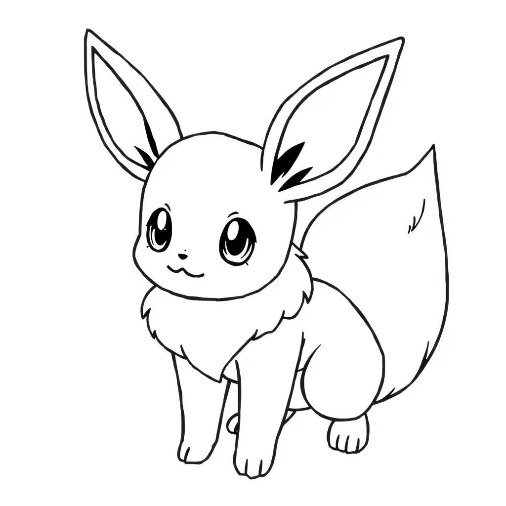 Eevee Pokemon Color Page