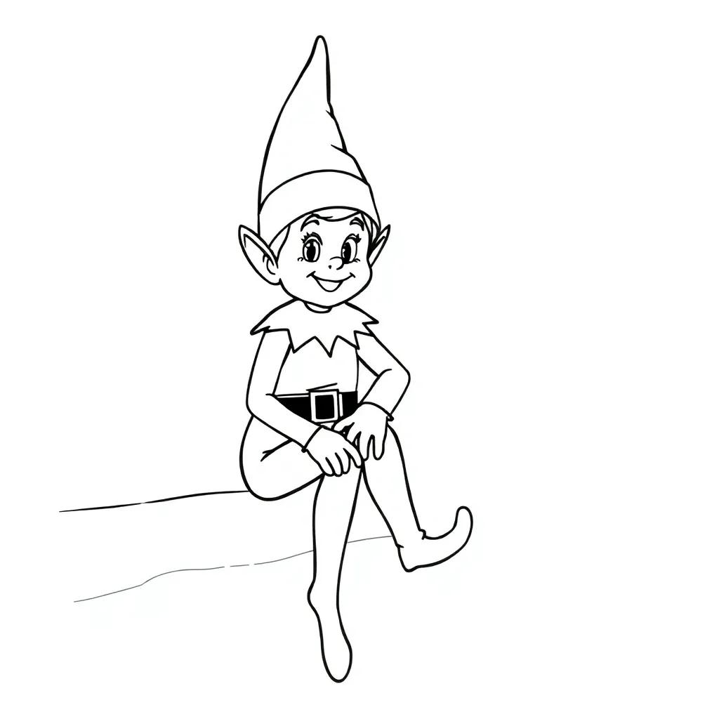 Elf.On The Shelf Coloring Pages