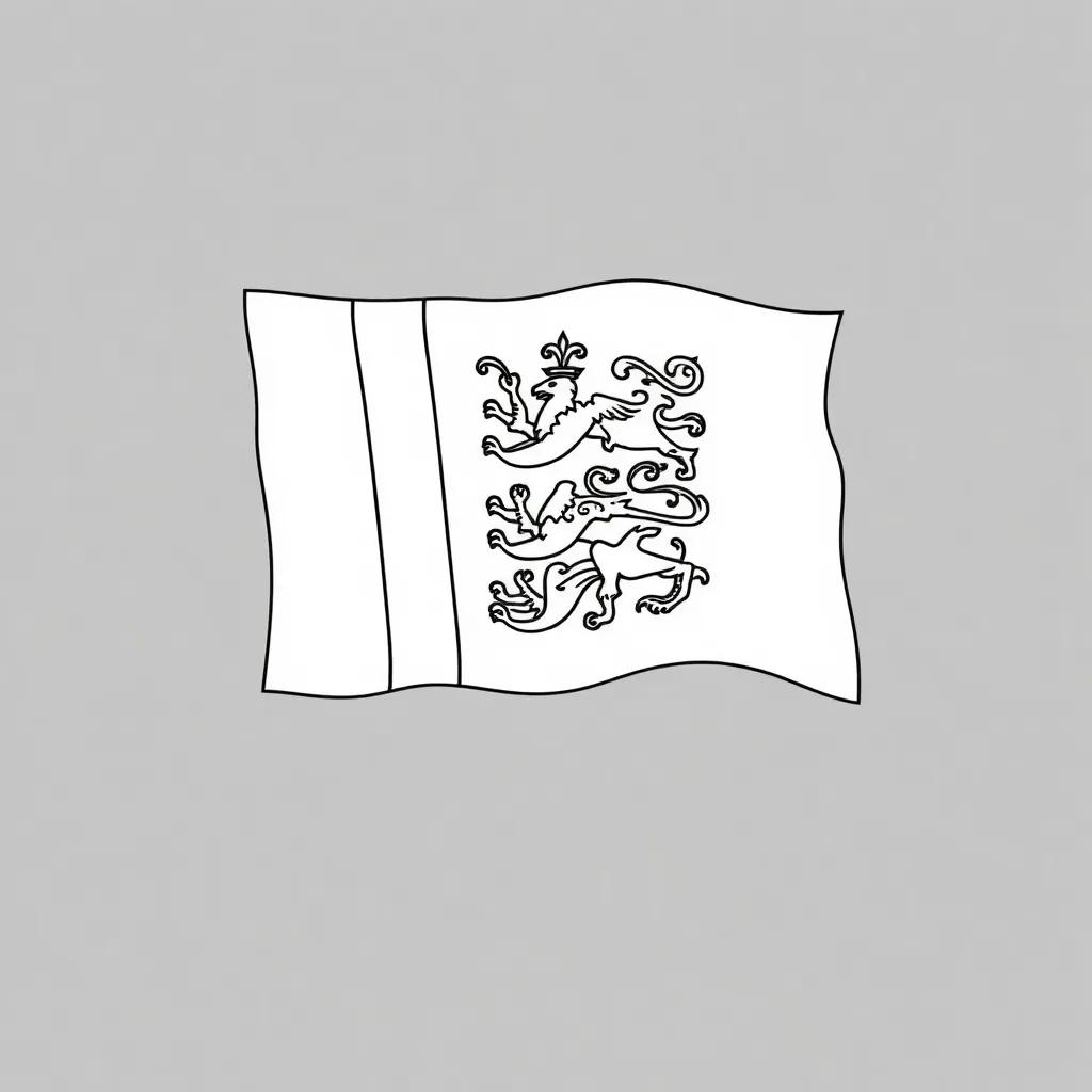 England Flag Coloring Page