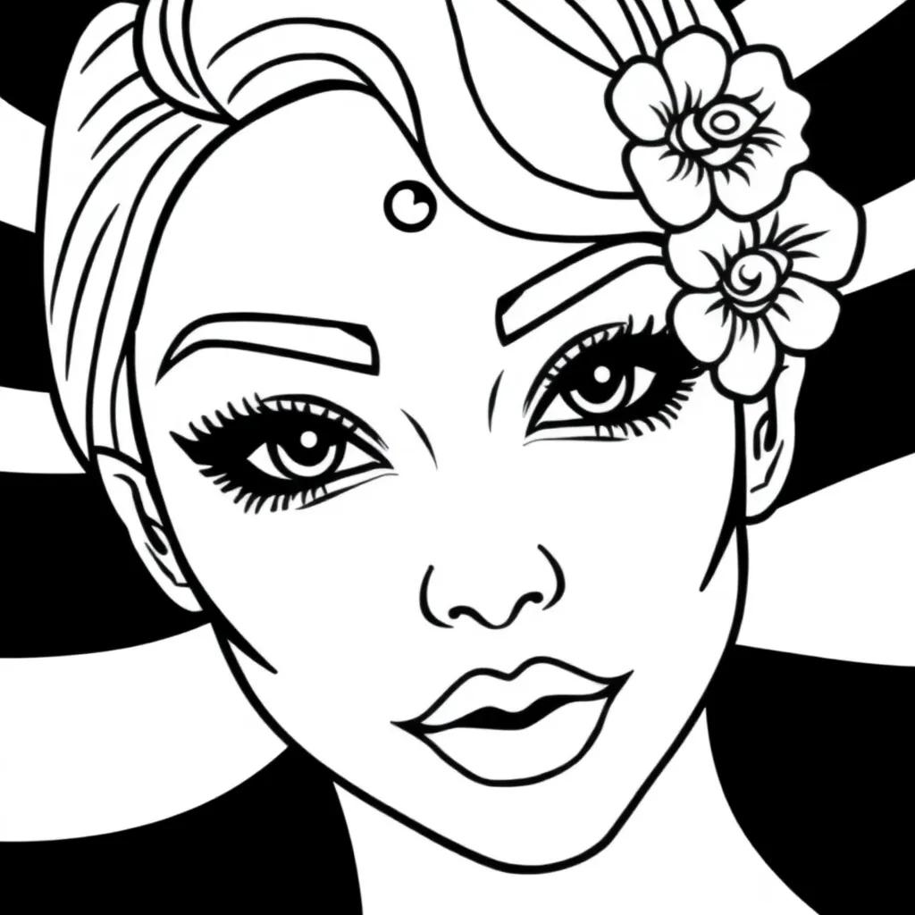 Face Coloring Pages For Makeup