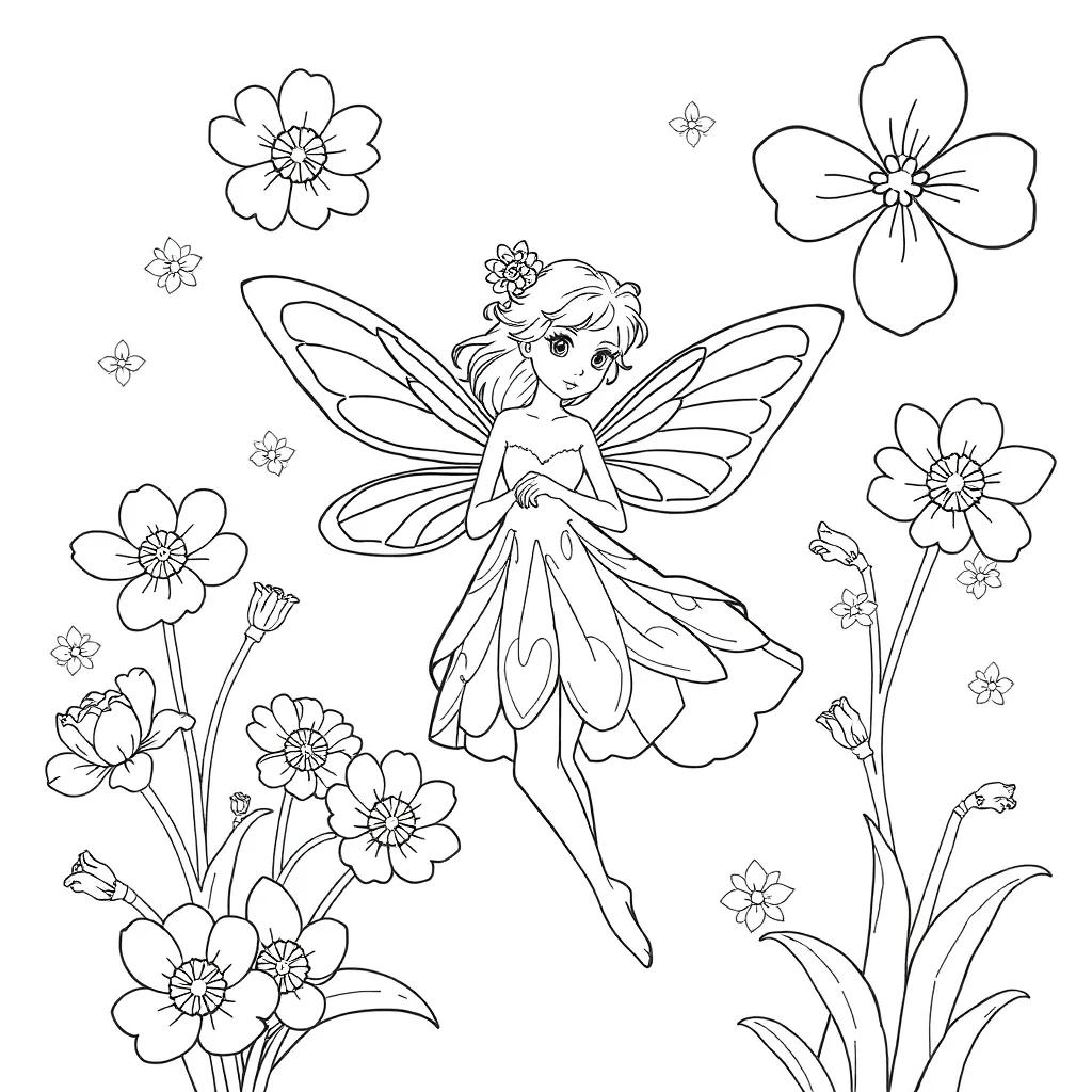 Fairy Coloring Pages Printable Free Fairy Coloring Pages Printable Free