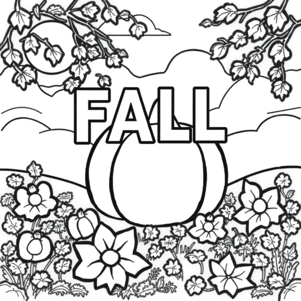 Fall Coloring Pages Simple Fall Coloring Pages Simple